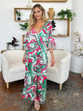 Double Take Full Size Half Sleeve Wide Leg Jumpsuit - Hovatok