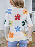 Angel Wings Flower Round Neck Long Sleeve Sweater - Hovatok