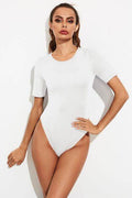 Round Neck Short Sleeve Bodysuit - Hovatok
