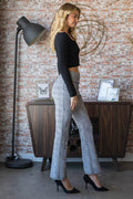 Heimish Full Size Plaid Flare Pants with Wide Waist Band Plus Size - Hovatok