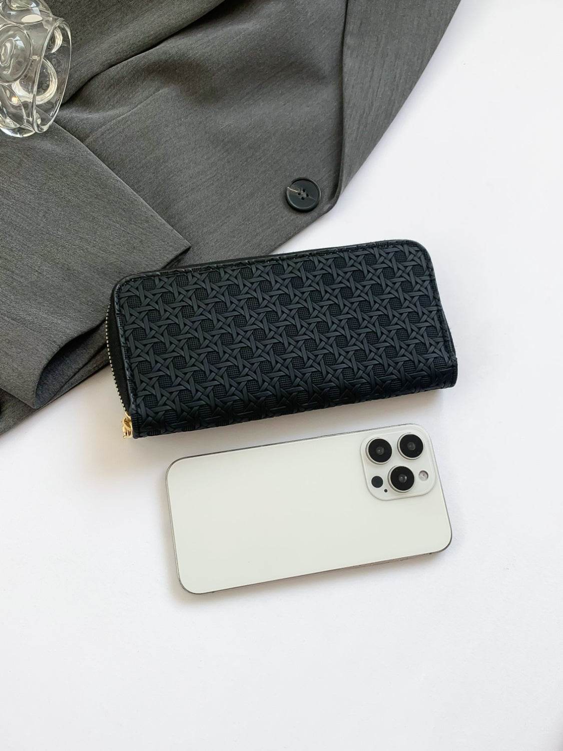 PU Leather Solid Color Wallet - Hovatok