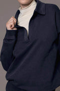 Johnny Collar Long Sleeve Top and Joggers Active Set - Hovatok