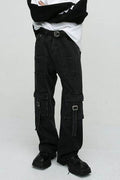 Mid Rise Men's Jeans with Cargo Pockets - Hovatok