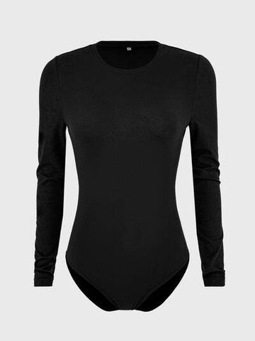 Round Neck Long Sleeve Bodysuit - Hovatok
