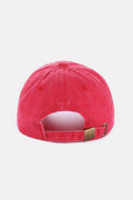 Zenana Washed Embroidered City Baseball Cap - Hovatok