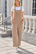 Lovelet Square Neck Wide Strap Overalls with Pockets - Hovatok
