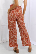 Heimish Right Angle Full Size Geometric Printed Pants in Red Orange - Hovatok