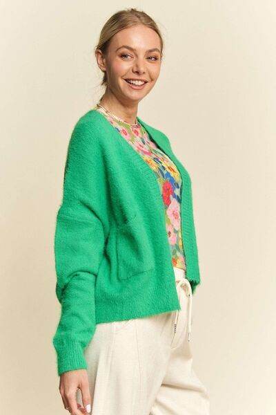 Davi & Dani Open Front Drop Shoulder Cardigan - Hovatok