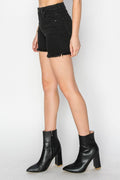 RISEN Full Size High Waist Raw Hem Denim Shorts - Hovatok