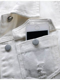 Full Size Button Down Raw Hem Sleeveless Denim Jacket Plus Size - Hovatok