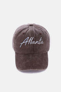 Zenana Washed ATLANTA Embroidered Baseball Cap - Hovatok