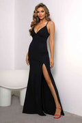 Lace-Up Spaghetti Strap Split Dress - Hovatok