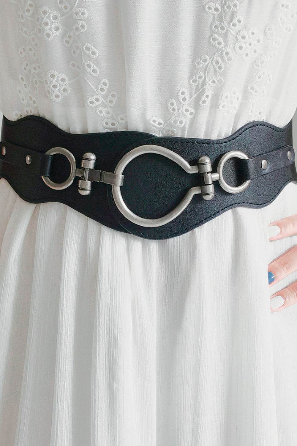 PU Leather Zinc Alloy Buckle Belt - Hovatok