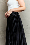 Ninexis Accordion Pleated Flowy Midi Skirt - Hovatok