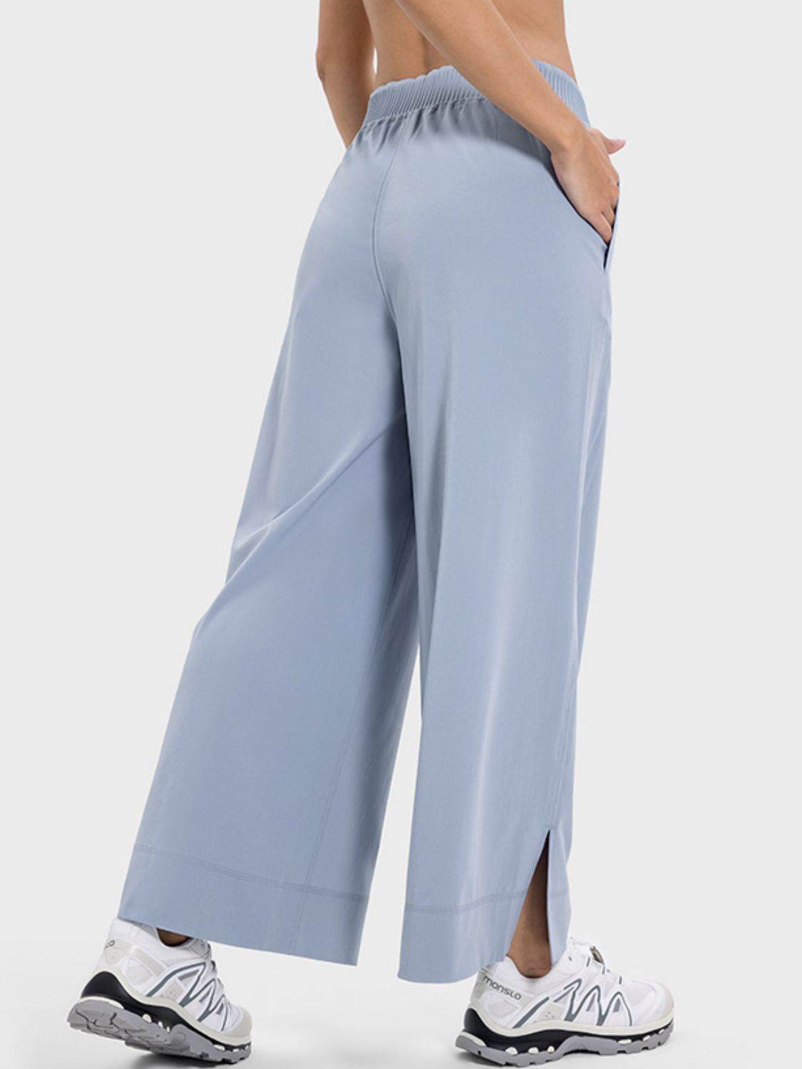 Millennia Slit Wide Leg Active Pants - Hovatok