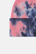 Tie-Dye Cuffed Rib-Knit Beanie Hat - Hovatok