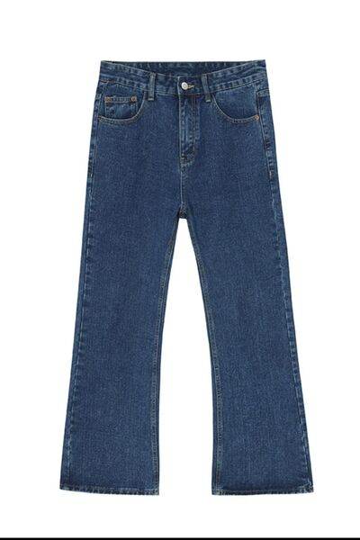 Straight Leg Jeans with Pockets - Hovatok
