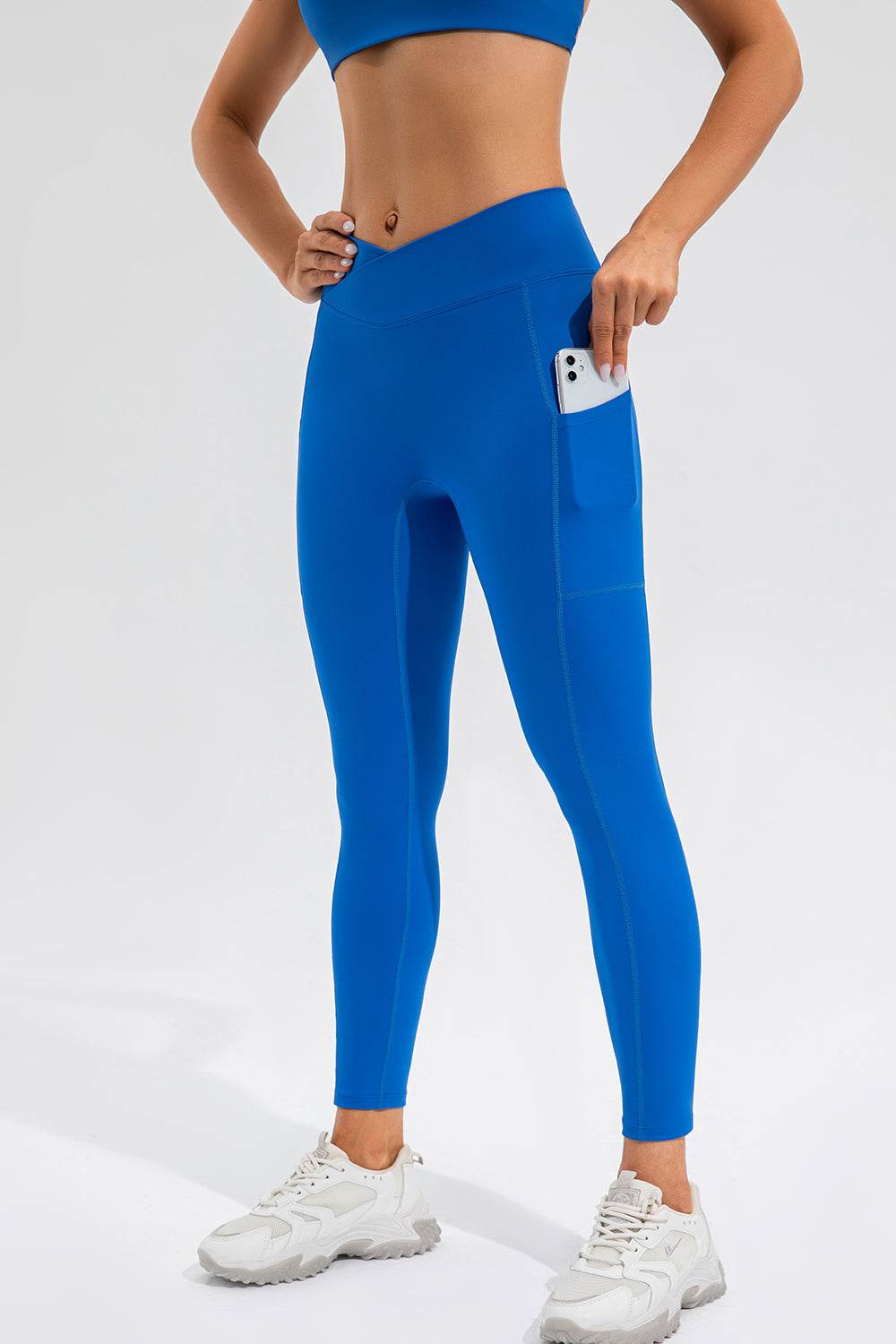 High Waist Active Leggings with Pockets - Hovatok