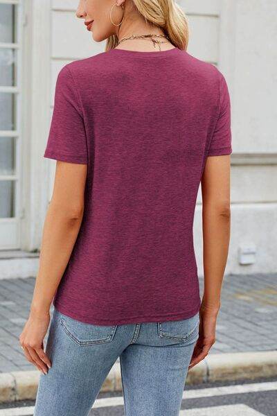 Round Neck Short Sleeve T-Shirt - Hovatok