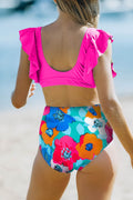 Cropped Swim Top and Floral Bottoms Set - Hovatok
