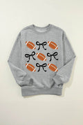 Football Round Neck Long Sleeve Sweatshirt - Hovatok