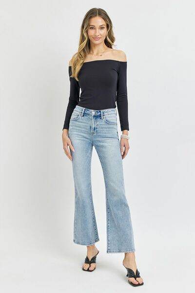 RISEN Full Size High Rise Ankle Flare Jeans - Hovatok