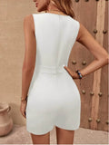 Chain Decor Romper with Pockets - Hovatok