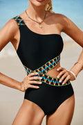 Cutout Single Shoulder One-Piece Swimwear - Hovatok