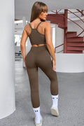 Tank Cropped Active Top and Pants Set - Hovatok