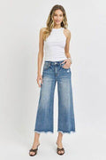 Risen High Rise Cropped Flare Jeans - Hovatok