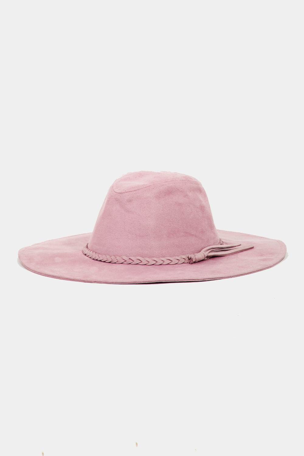 Fame Braided Faux Suede Hat - Hovatok