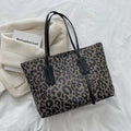 PU Leather Leopard Tote Bag - Hovatok