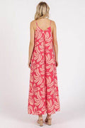 Mittoshop Printed V-Neck Maxi Cami Dress with Pockets - Hovatok