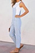 Spaghetti Strap Denim Overalls with Pockets - Hovatok