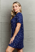 MOON NITE Quilted Quivers Button Down Sleepwear Dress - Hovatok