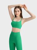 Millennia Crisscross Back Scoop Neck Active Cami with Detachable Chest Pads - Hovatok