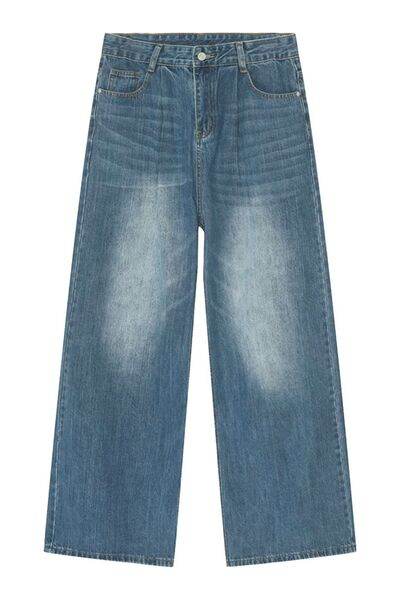 Wide Leg Jeans with Pockets - Hovatok
