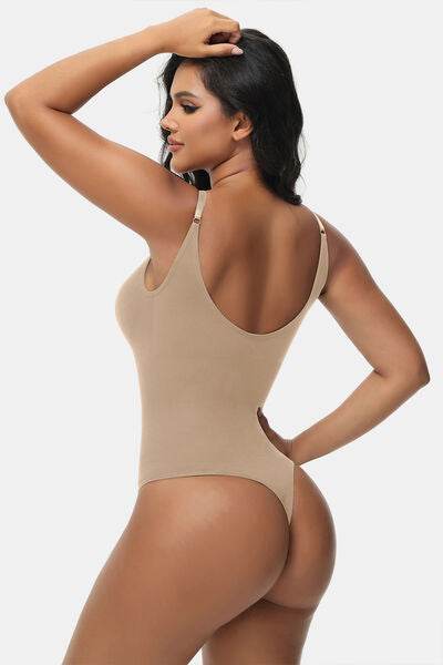 Spaghetti Strap Tummy Control Bodysuit - Hovatok