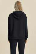 Basic Bae Full Size Air Scuba Drawstring Long Sleeve Hoodie with Kangaroo Pocket - Hovatok