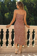 Spaghetti Strap Slit Midi Dress - Hovatok