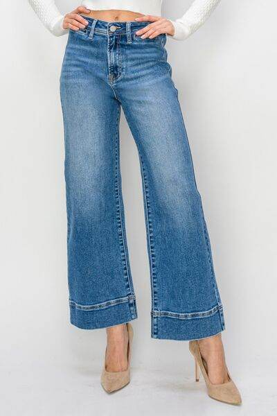 RISEN Full Size High Rise Wide Leg Jeans - Hovatok