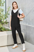 Double Take Full Size Sleeveless Straight Jumpsuit - Hovatok