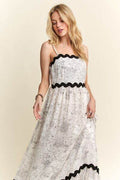 ADORA Floral Adjustable Strap Maxi Cami Dress - Hovatok
