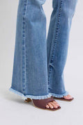 Judy Blue Full Size Raw Hem High Rise Bootcut Jeans - Hovatok