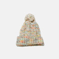 Contrast Cable-Knit Hat with Pompom - Hovatok