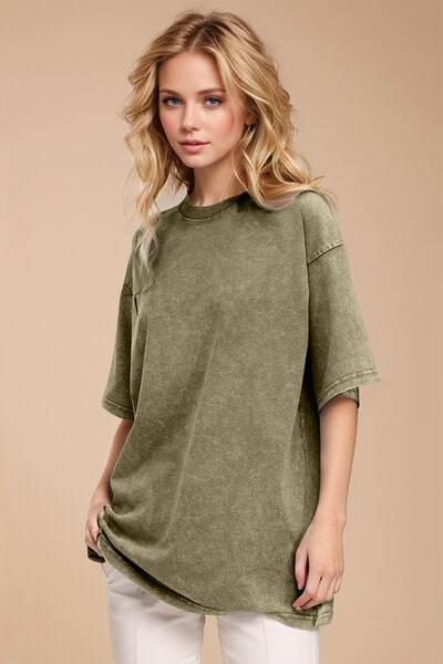 Basic Bae Round Neck Half Sleeve T-Shirt - Hovatok