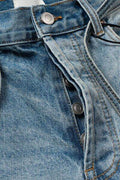 Men's Washed Graffiti Print Denim Bermuda Shorts - Hovatok