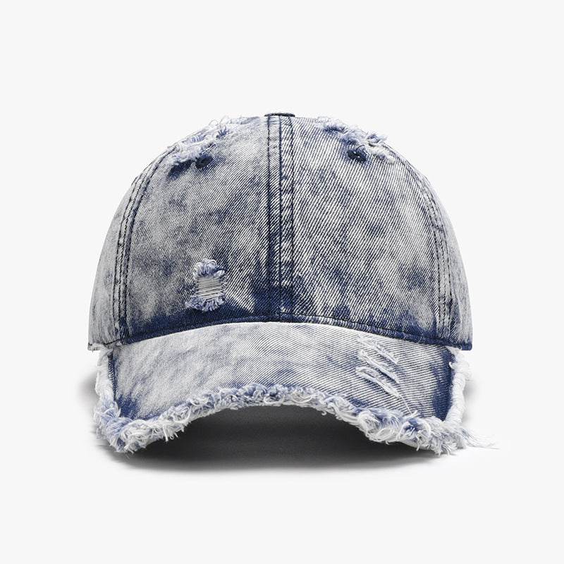 Distressed Cotton Adjustable Baseball Cap - Hovatok