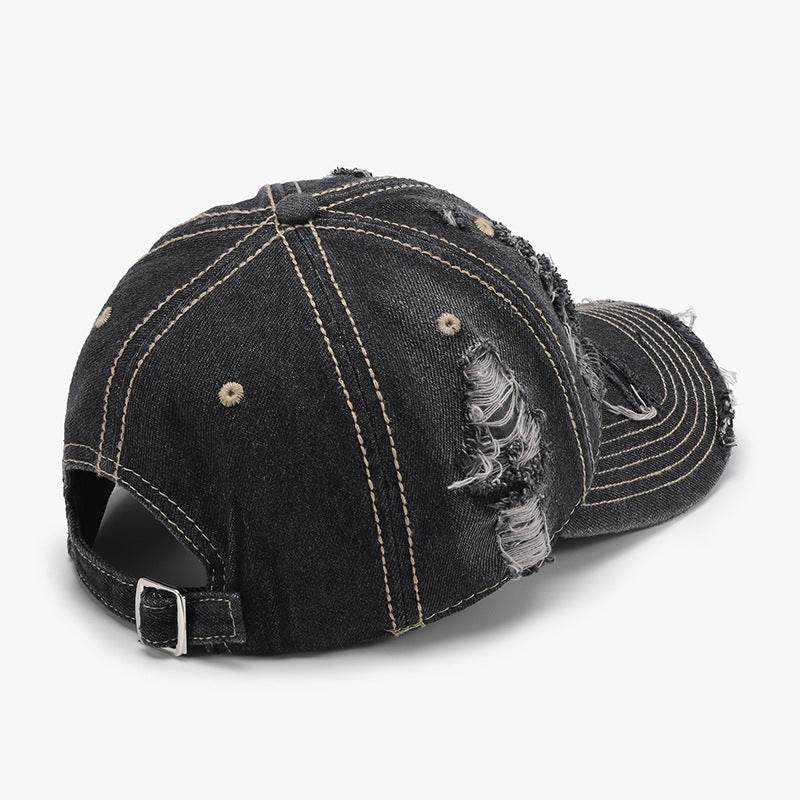 Distressed Adjustable Cotton Baseball Cap - Hovatok