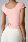 Round Neck Short Sleeve Active T-Shirt - Hovatok